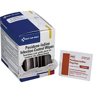First Aid Only™ Povidone Iodine Infection Control Wipes, 50/box