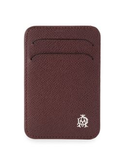 Mens Bourdon Leather Card Case, Burgundy Red   Alfred Dunhill   Red