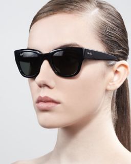 Cat Eye Sunglasses, Shiny Black   Ray Ban   Shiny black