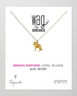 14k Vermeil German Shepherd Dog Necklace   Dogeared   Gold (14k )