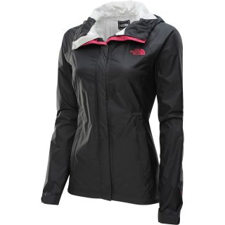 THE NORTH FACE Womens Venture Waterproof Jacket   Size Small, Black/cerise