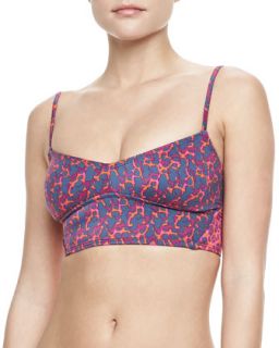 Womens Aurora Printed Swim Top   MARC by Marc Jacobs   Pop pink (X SMALL)