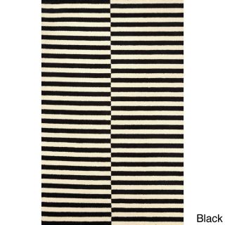 Nuloom Hand tufted Modern Stripes New Zealand Wool Rug (76 X 96)