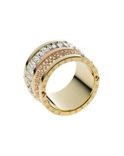 Multi Stone Barrel Ring, Golden   Michael Kors   Golden/Rose golde (6)