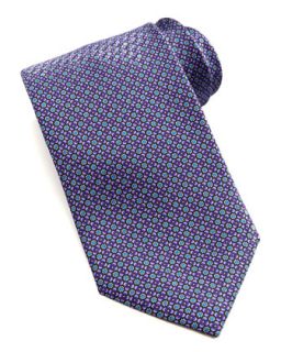 Mens Small Flower Neat Silk Tie, Purple   Brioni   Purple