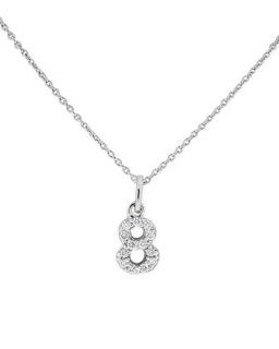 Diamond Number Necklace, 8   KC Designs   White