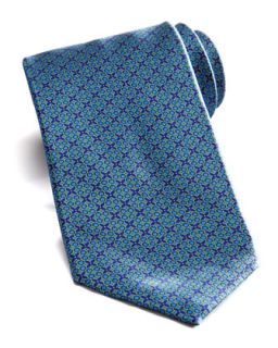 Mens Multi Neats Silk Tie   Stefano Ricci   Blue