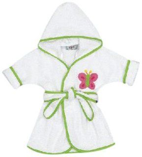 Mullins Square Child's White Terry Hot Pink Butterfly appliqued Robe size 5 6  Infant And Toddler Robes  Baby
