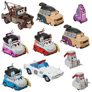 Disney Pixar Cars 2 Travlin' Trhough Tokyo Wasabi Mater Kabuki 10 Piece Set Toys & Games
