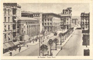 1940s Vintage Postcard   Piazza Verdi   La Spezia, Italy 