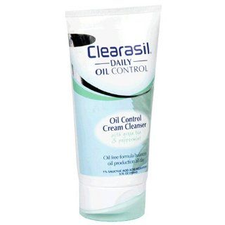 Clearasil Daily Oil Control Cream Cleanser, With Green Tea and Peppermint, (5 fl oz)  Facial Cleansing Products  Beauty
