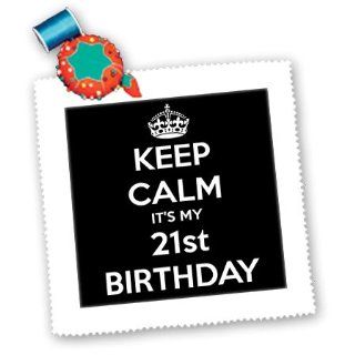 qs_163842_1 EvaDane   Funny Quotes   Keep calm its my 21st birthday. Happy 21st Birthday. Black.   Quilt Squares   10x10 inch quilt square