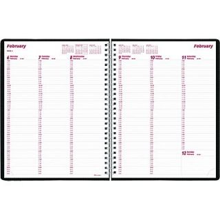 2014 Brownline DuraFlex Weekly Planner, Heavy Duty Poly Covers, Twin Wire, Black, 11 x 8 1/2