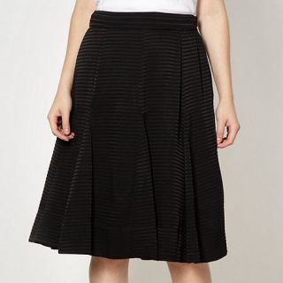 Jonathan Saunders/EDITION Designer black textured stripe flared skirt