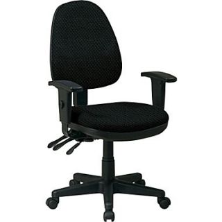 Office Star Custom Ergonomic Chair with Adjustable Arms, Jet