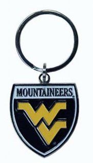 NCAA West Virginia Mountaineers Keychain Metal Shield  Sports Fan Keychains  Sports & Outdoors