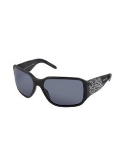 Versace Swarovski Crystal Decorated Plastic Sunglasses Black Gray Clothing