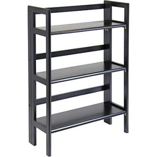 Winsome Solid/Composite Wood 3 Tier Folding and Stackable Shelf, Black