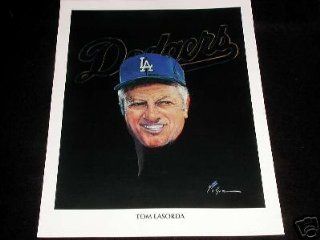 Los Angeles Dodgers Union 76 Tommy Lasorda Baseball Poster   Sports Related Posters