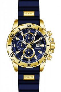 Invicta Signature II Blue Dial GMT Gold Ion plated Mens Watch 7482 Invicta Watches