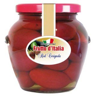 Frutto d'Italia Red Cerignola Olives   13 oz  Black Cerignola Olives Produce  Grocery & Gourmet Food