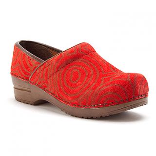 Sanita Closed Back Clog  Women's   Red Suede Sille