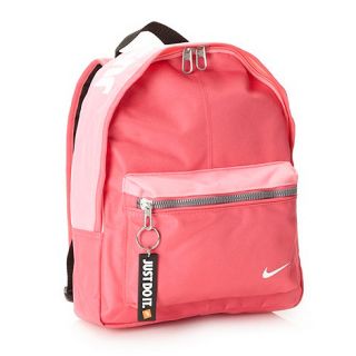 Nike Nike girls pink logo printed backpack
