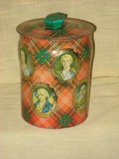 Vintage George W Horner " Scottish & English Well Known People " 5x7 Inch Candy Biscuit Cookie Tin   Made In England Kitchen & Dining