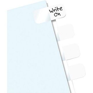 Redi Tag Easy To Read Self Stick Index Tabs, White, 416 Tabs/Pack
