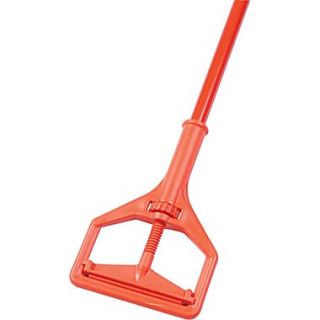 Impact Janitor Style Screw Clamp Mop Handle, Safety Orange, Fiberglass, 64(L) x 1(Dia)