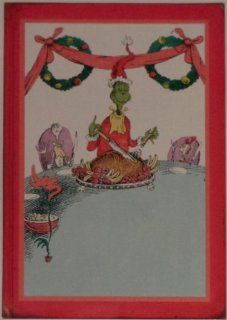 Greeting Card Christmas Dr. Seuss Grinch "Wishing You Reasons to Celebrate and Feast   One Hundred and Fifty two Million At Least" 