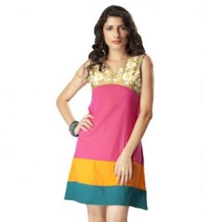 Jayayamala Multi Color Cotton Tunic Sleeve Less Dress Tunic Shirts