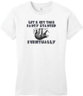 Let's Get This Party Started Eventually Funny Sloth Juniors T Shirt Clothing