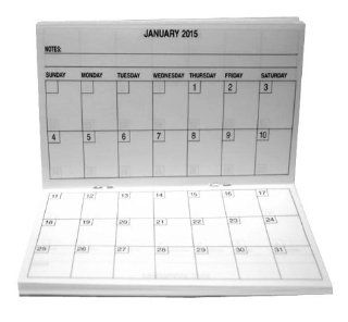 2   2 Year Pocket Calendar 2014 2015 fits Standard Sized Checkbook Cover 3 x 6 Planner Date Book  Appointment Book And Planner Refills 