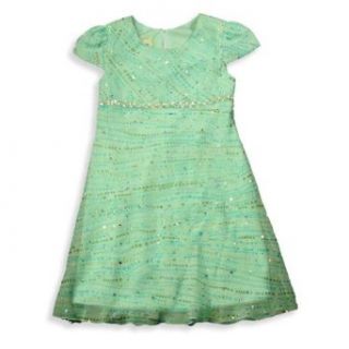 Plum Pudding Ltd   Girls Cap Sleeve Dot Print Dress, Blue 12553 4 Special Occasion Dresses Clothing