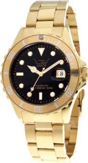 LTD Watch LTD 2103D Limited Edition Black Gold Steel Diver Watch Watches