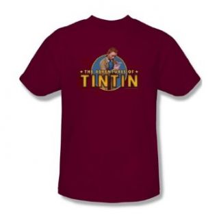 Tintin   Mens Looking For Clues T Shirt In Cardinal Clothing