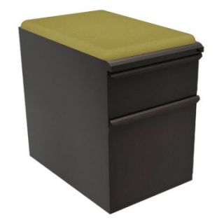 Mobile Pedestal with Fennel Fabric Seat and File Drawer / Storage Drawer   23 in.   File Cabinets