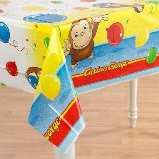Toy / Game Famous Curious George 54in X 84in Plastic Tablecover (84 X 0.1 X 54 Inches)   Makes Cleaning Up Easy Toys & Games