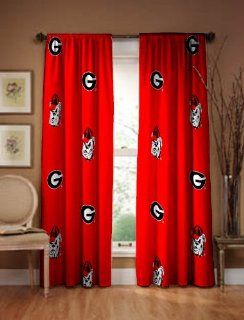 Georgia Bulldogs Curtain Panel 84"   Window Treatment Curtains