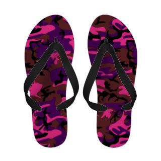 Hot Pink Camo Flip Flops
