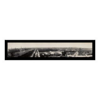 Paris Grand Panorama Photo 1909 Posters