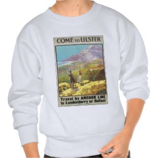 Vintage Ulster Ireland Travel Poster Art Sweatshirt