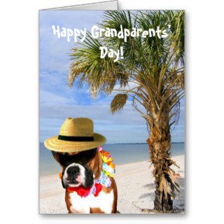 Happy Grandparents' Day boxer greeting card