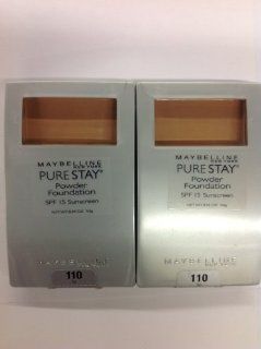 Maybelline Pure Stay Powder Foundation #110 TAN (Pack of 2)  Foundation Makeup  Beauty