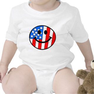 4th of July Smiley Baby Bodysuit
