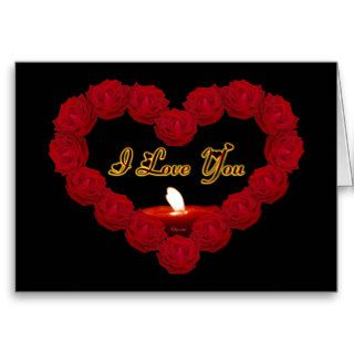 I Love You Red Rose Heart Greeting Card