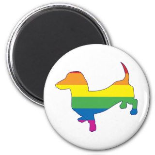Gay Pride Dachshund/Wiener Refrigerator Magnets