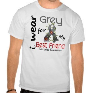 Diabetes I Wear Grey For My Best Friend 43 T Shirts