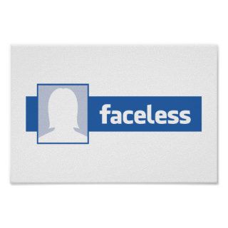 Faceless Woman   Anonymous Profile Pic Print